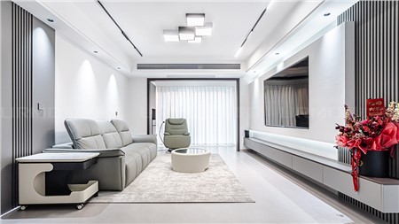 12.8w打造现代黑白灰风格的家136m² | 丽尔曼顿全房全屋定制