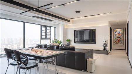 12.8w打造现代黑白风格的家146m² | 丽尔曼顿全房全屋整装