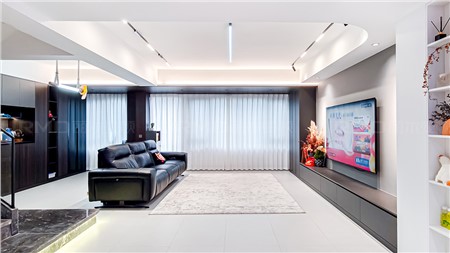 12.8w打造现代黑白灰风格的家156m² | 丽尔曼顿全房全屋定制